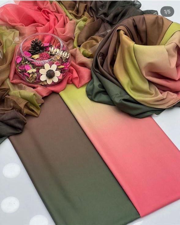 Lulusar Digital Printed 3-Piece Silk Suit ( Design 51)