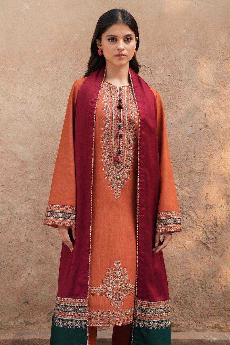 URGE Dhanak 3PC Embroidered Suit ( Article 5)