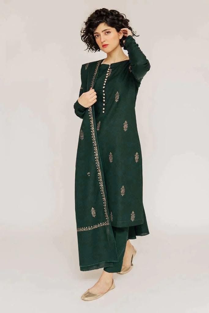 URGE Dhanak 3PC Embroidered Suit ( Article 27)